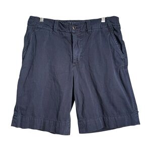 Polo Ralph Lauren Chino Shorts Men’s Size 33 Navy Blue Flat Front Red Pony Logo